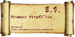 Brumecz Virgília névjegykártya